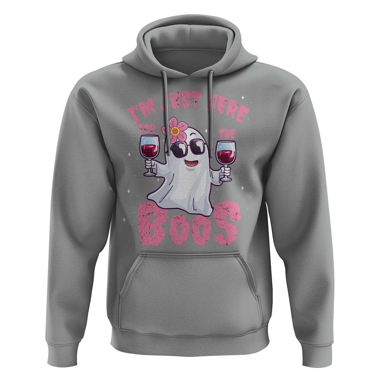 Halloween Women Ghost Cute Funny Hoodie I'm Just Here For The Boos
