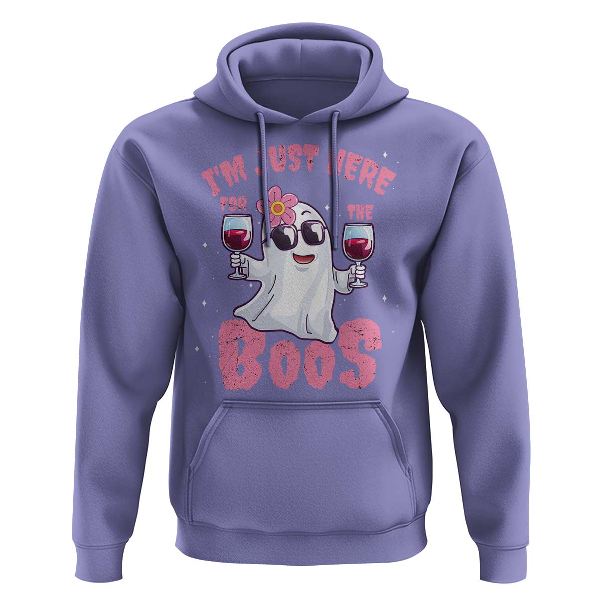 Halloween Women Ghost Cute Funny Hoodie I'm Just Here For The Boos