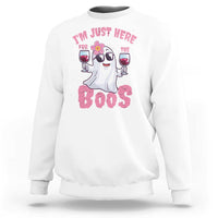 Halloween Women Ghost Cute Funny Sweatshirt I'm Just Here For The Boos - Wonder Print Shop