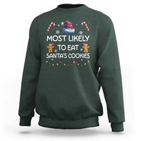 Family Matching Christmas Sweatshirt Most Likely To Eat Santas Cookies - Wonder Print Shop
