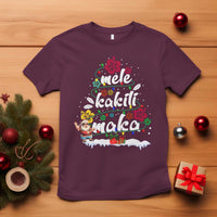 Hawaiian Christmas Tree T Shirt Mele Kalikimaka Beach Family Vacation Xmas Hawaii Santa - Wonder Print Shop
