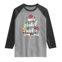 Hawaiian Christmas Tree Raglan Shirt Mele Kalikimaka Beach Family Vacation Xmas Hawaii Santa