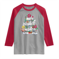 Hawaiian Christmas Tree Raglan Shirt Mele Kalikimaka Beach Family Vacation Xmas Hawaii Santa