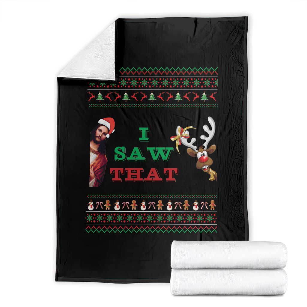 Jesus I Saw That Meme Throw Blanket Funny Ugly Christmas Religious Christian - Wonder Print Shop