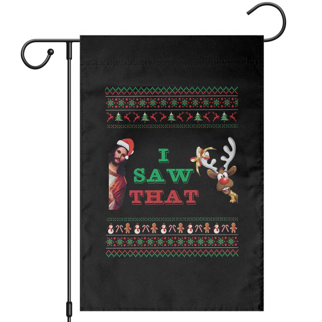 Jesus I Saw That Meme Garden Flag Funny Ugly Christmas Religious Christian - Wonder Print Shop