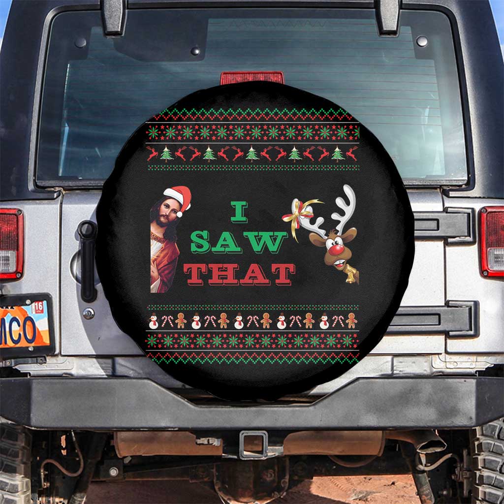 Jesus I Saw That Meme Spare Tire Cover Funny Ugly Christmas Religious Christian - Wonder Print Shop
