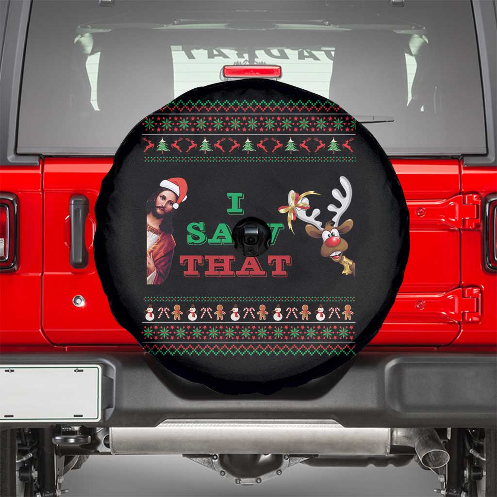 Jesus I Saw That Meme Spare Tire Cover Funny Ugly Christmas Religious Christian - Wonder Print Shop