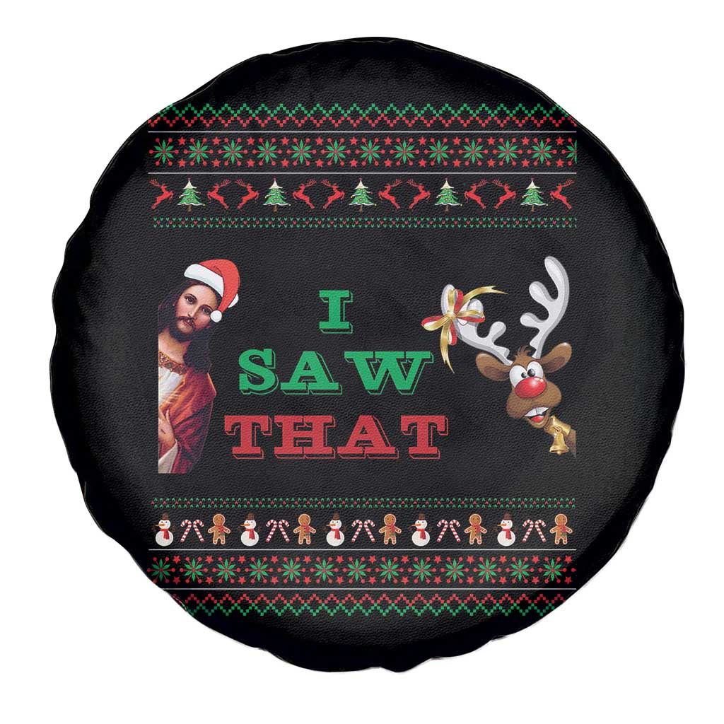 Jesus I Saw That Meme Spare Tire Cover Funny Ugly Christmas Religious Christian - Wonder Print Shop