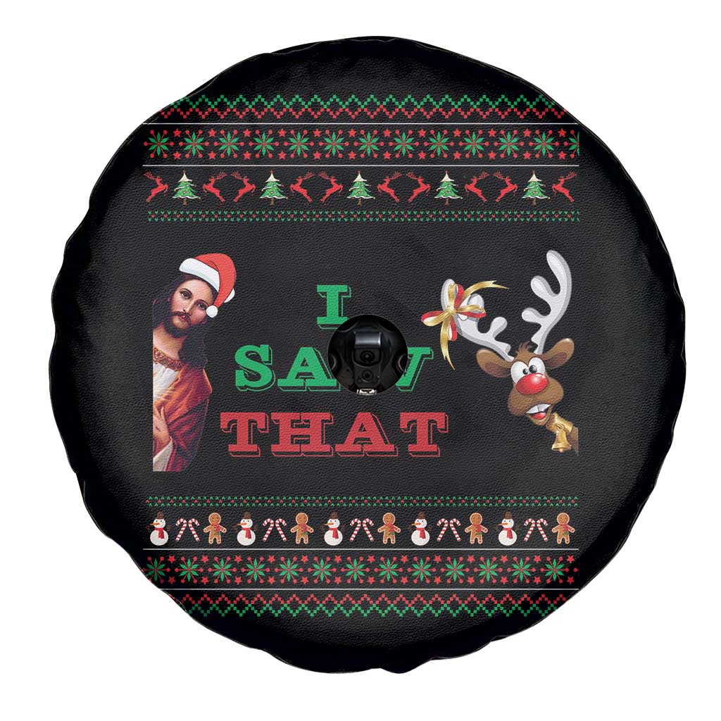 Jesus I Saw That Meme Spare Tire Cover Funny Ugly Christmas Religious Christian - Wonder Print Shop
