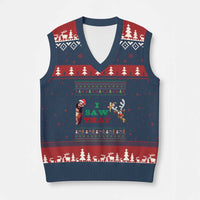 Jesus I Saw That Meme V-Neck Knit Sweater Vest Funny Ugly Xmas Religious Christian - Wonder Print Shop