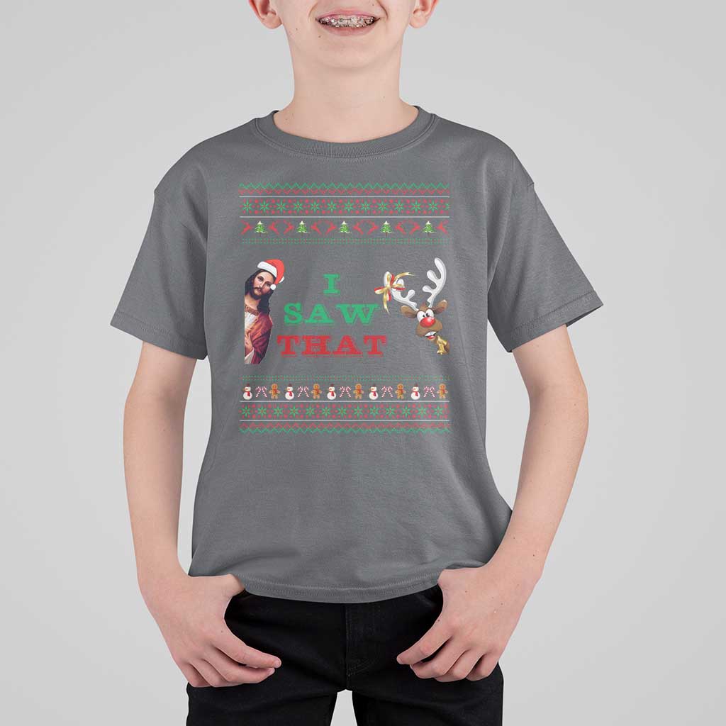 Jesus I Saw That Meme T Shirt For Kid Funny Ugly Christmas Religious Christian - Wonder Print Shop