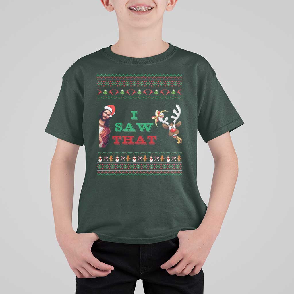Jesus I Saw That Meme T Shirt For Kid Funny Ugly Christmas Religious Christian - Wonder Print Shop