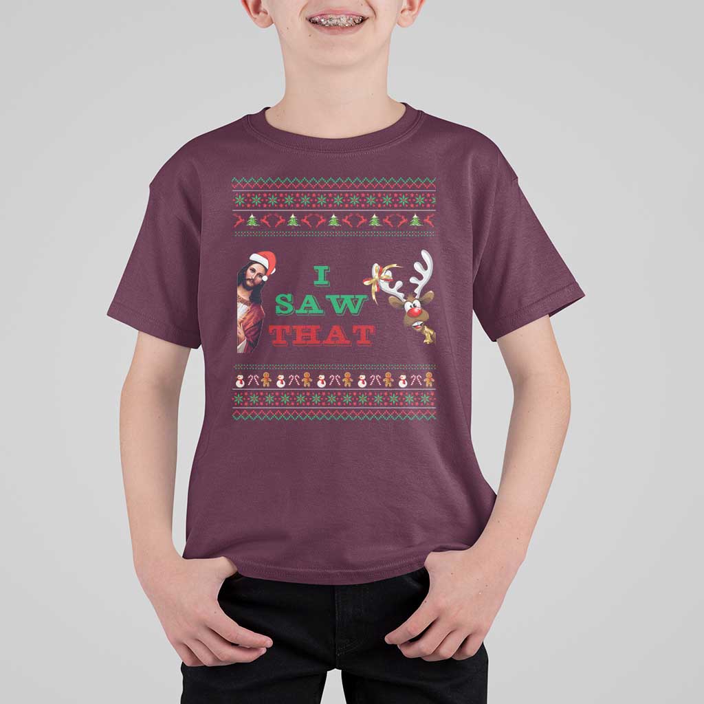 Jesus I Saw That Meme T Shirt For Kid Funny Ugly Christmas Religious Christian - Wonder Print Shop