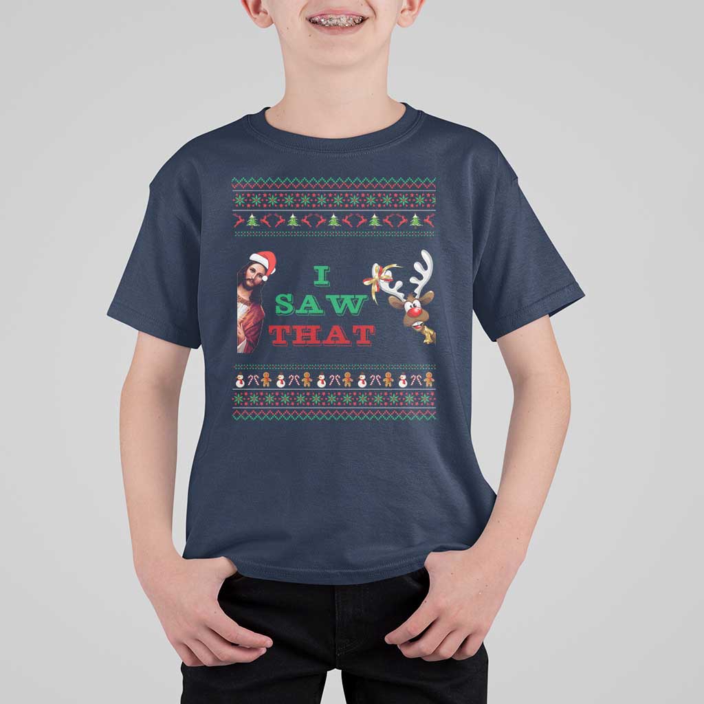 Jesus I Saw That Meme T Shirt For Kid Funny Ugly Christmas Religious Christian - Wonder Print Shop