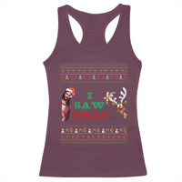 Jesus I Saw That Meme Racerback Tank Top Funny Ugly Christmas Religious Christian - Wonder Print Shop