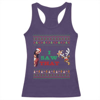 Jesus I Saw That Meme Racerback Tank Top Funny Ugly Christmas Religious Christian - Wonder Print Shop