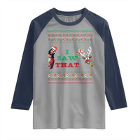 Jesus I Saw That Meme Raglan Shirt Funny Ugly Christmas Religious Christian - Wonder Print Shop