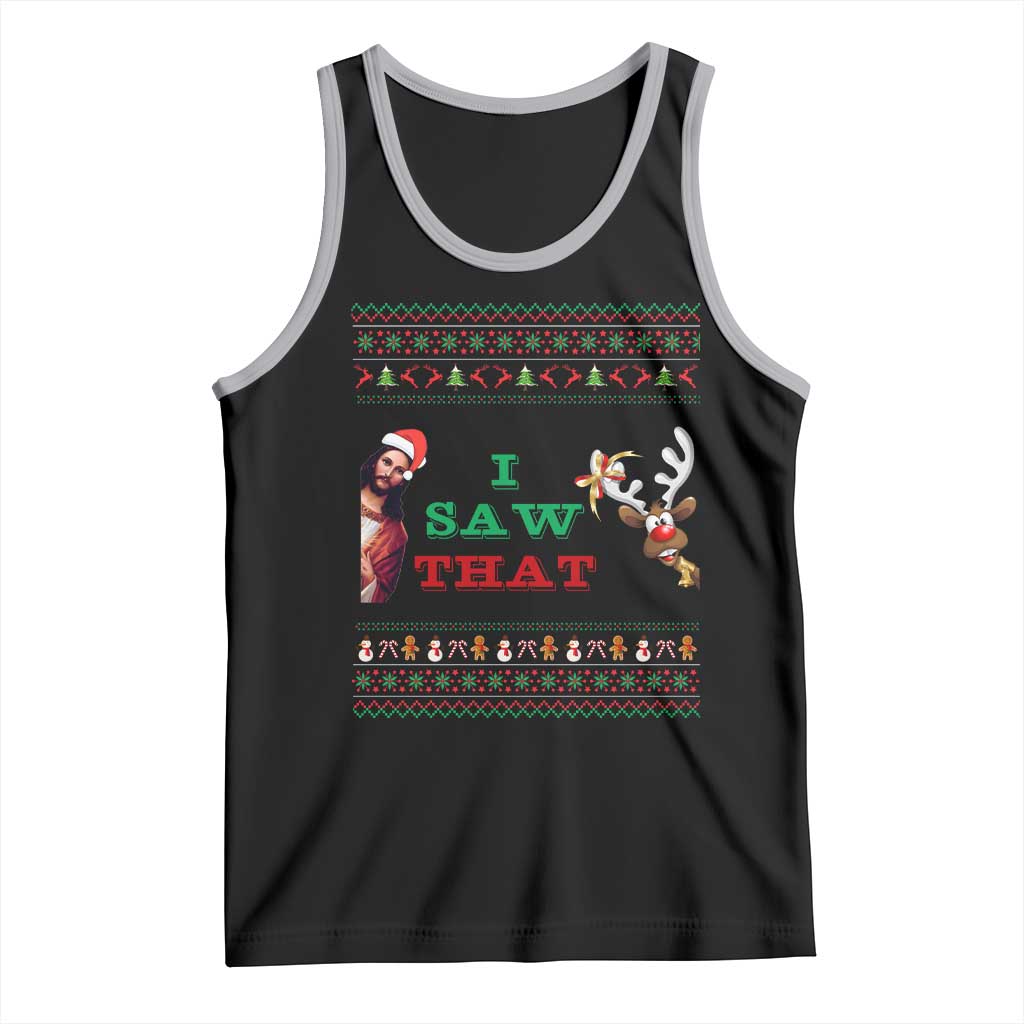 Jesus I Saw That Meme Tank Top Funny Ugly Christmas Religious Christian - Wonder Print Shop