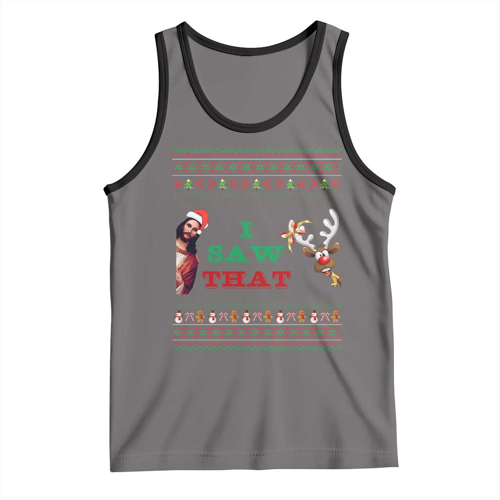 Jesus I Saw That Meme Tank Top Funny Ugly Christmas Religious Christian - Wonder Print Shop