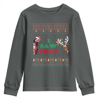Jesus I Saw That Meme Youth Sweatshirt Funny Ugly Christmas Religious Christian - Wonder Print Shop