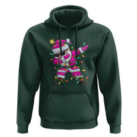Dabbing Santa Hoodie Xmas Lights Pink Christmas Gifts