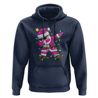 Dabbing Santa Hoodie Xmas Lights Pink Christmas Gifts