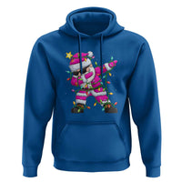 Dabbing Santa Hoodie Xmas Lights Pink Christmas Gifts