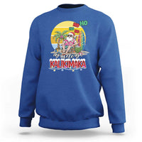 Mele Kalikimaka Hawaiian Christmas In July Hawaii Santa Sweatshirt Xmas Family Beach Vacation - Wonder Print Shop