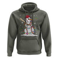 Christmas Baseball Player Hoodie Baseball Snowman Balls Snow Xmas Gifts Santa Sports Gifts For Men Boys