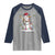 Christmas Baseball Player Raglan Shirt Snowman Balls Xmas Gifts Santa Sports Men Boys