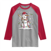 Christmas Baseball Player Raglan Shirt Snowman Balls Xmas Gifts Santa Sports Men Boys