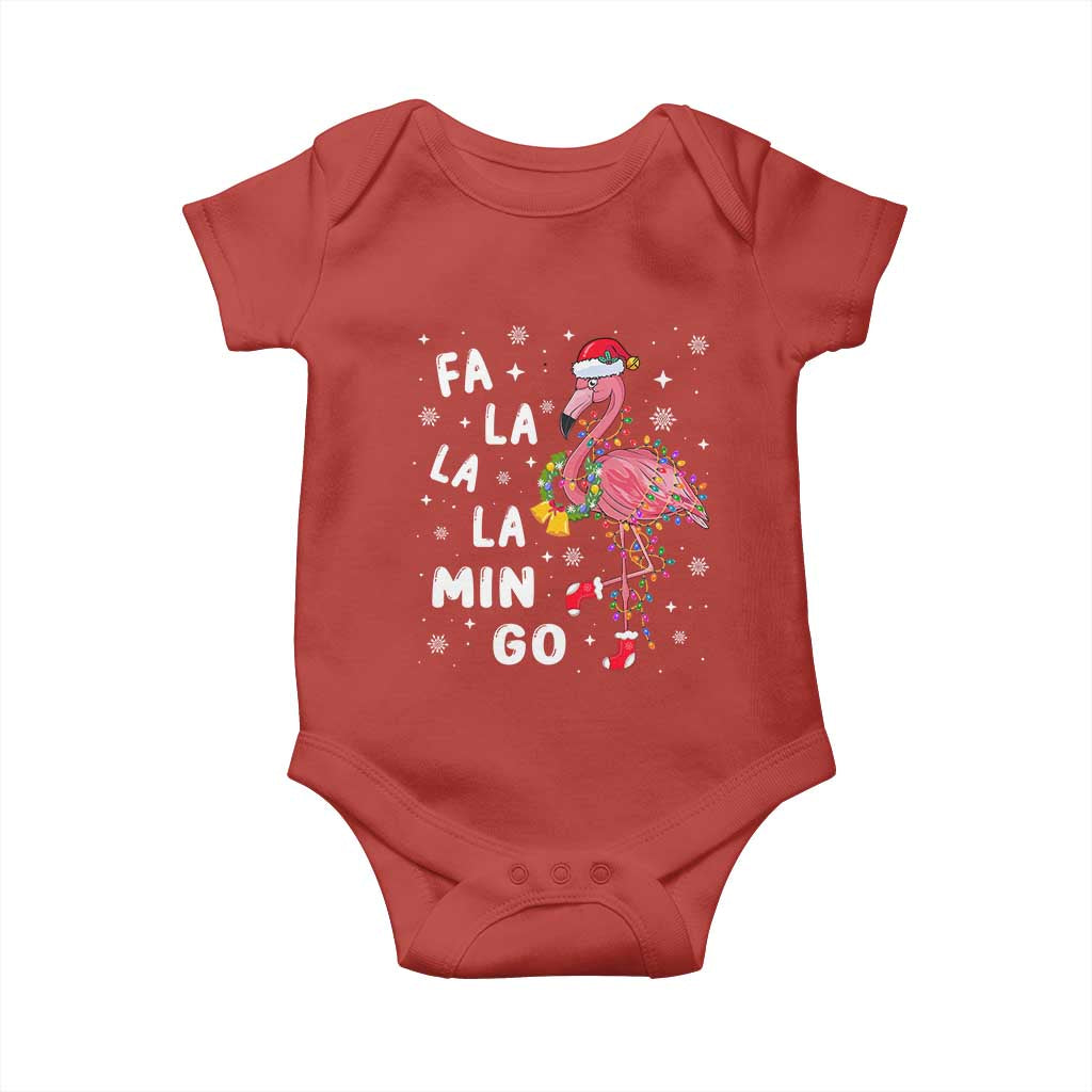 Christmas Flamingo Baby Onesie Hawaii Christmas Xmas Lights Tree