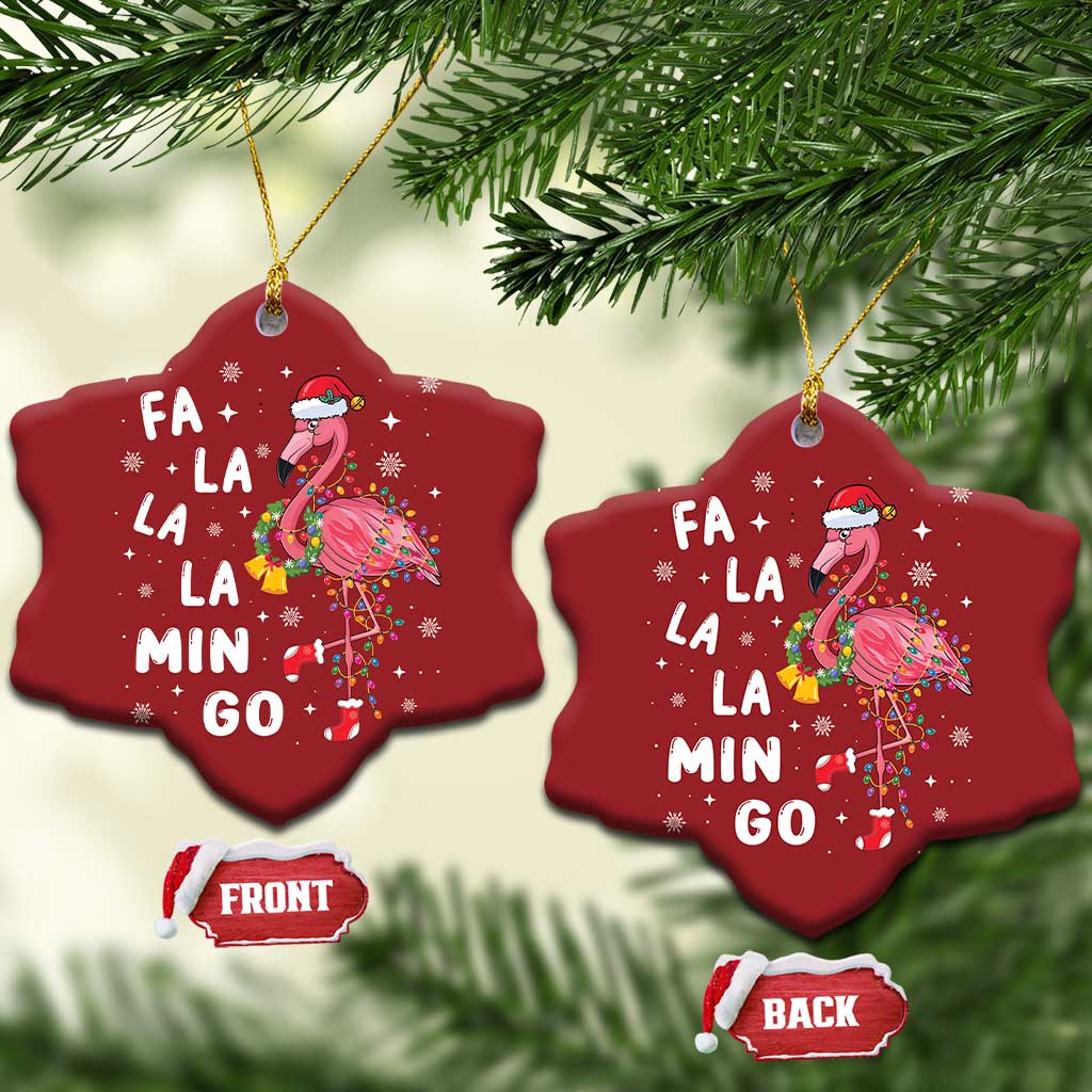 Flamingo Christmas Ornament Hawaii Christmas Xmas Lights Tree - Wonder Print Shop