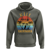 Mele Kalikimaka Hawaiian Christmas Hoodie Retro Hawaii Island Palm Beach Surfboard Surf Xmas Family