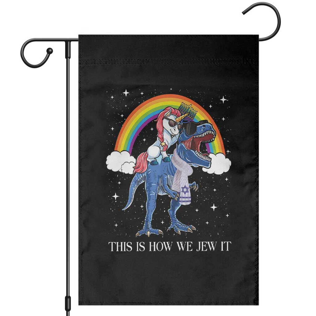 Funny Hanukkah Garden Flag Jewnicorn This Is How We Jew It - Wonder Print Shop
