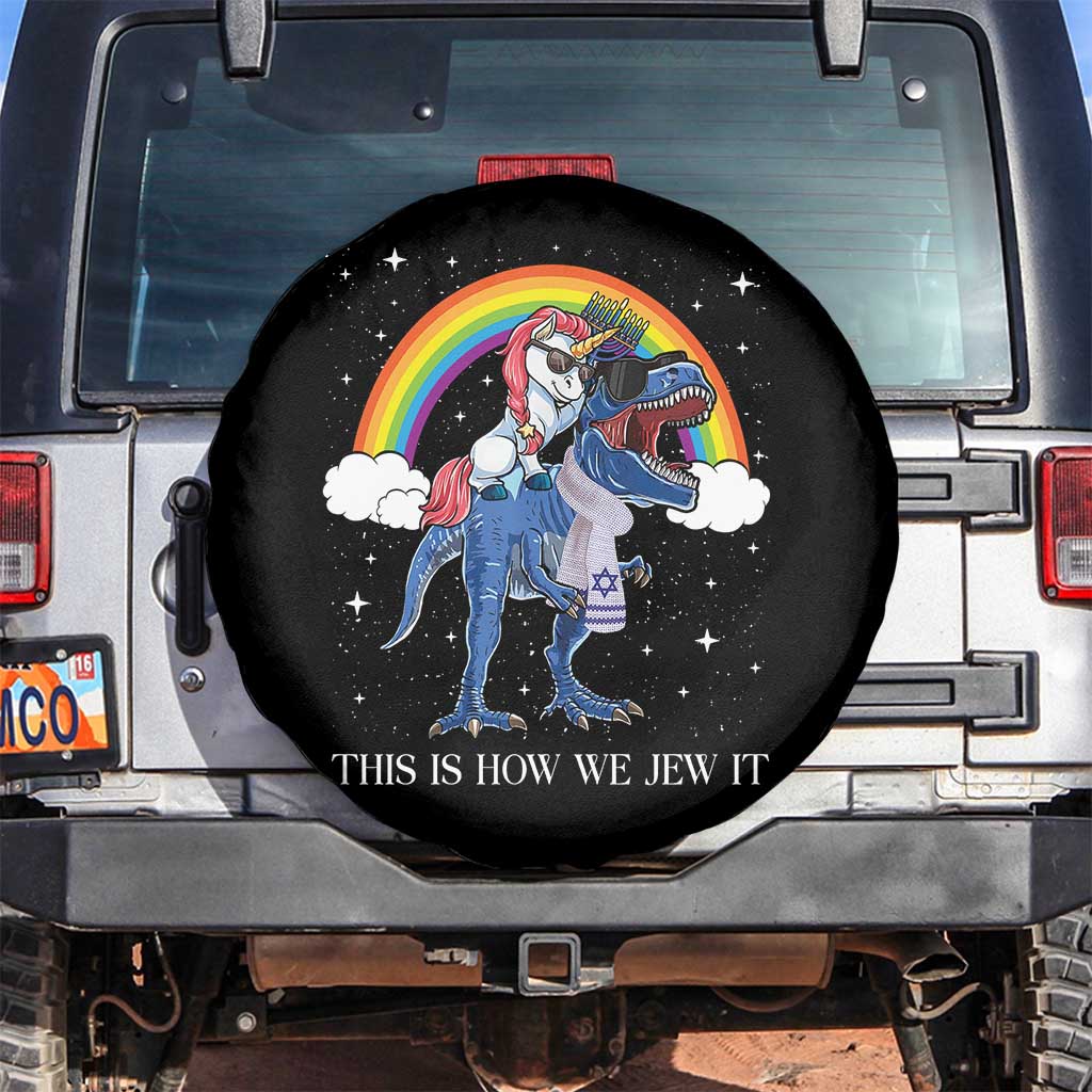 Funny Hanukkah Spare Tire Cover Jewnicorn This Is How We Jew It - Wonder Print Shop