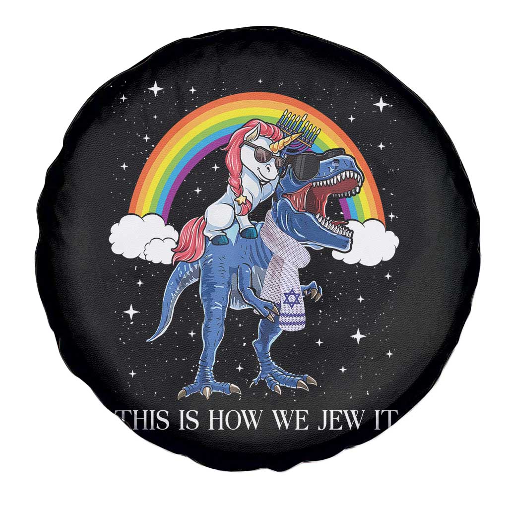 Funny Hanukkah Spare Tire Cover Jewnicorn This Is How We Jew It - Wonder Print Shop