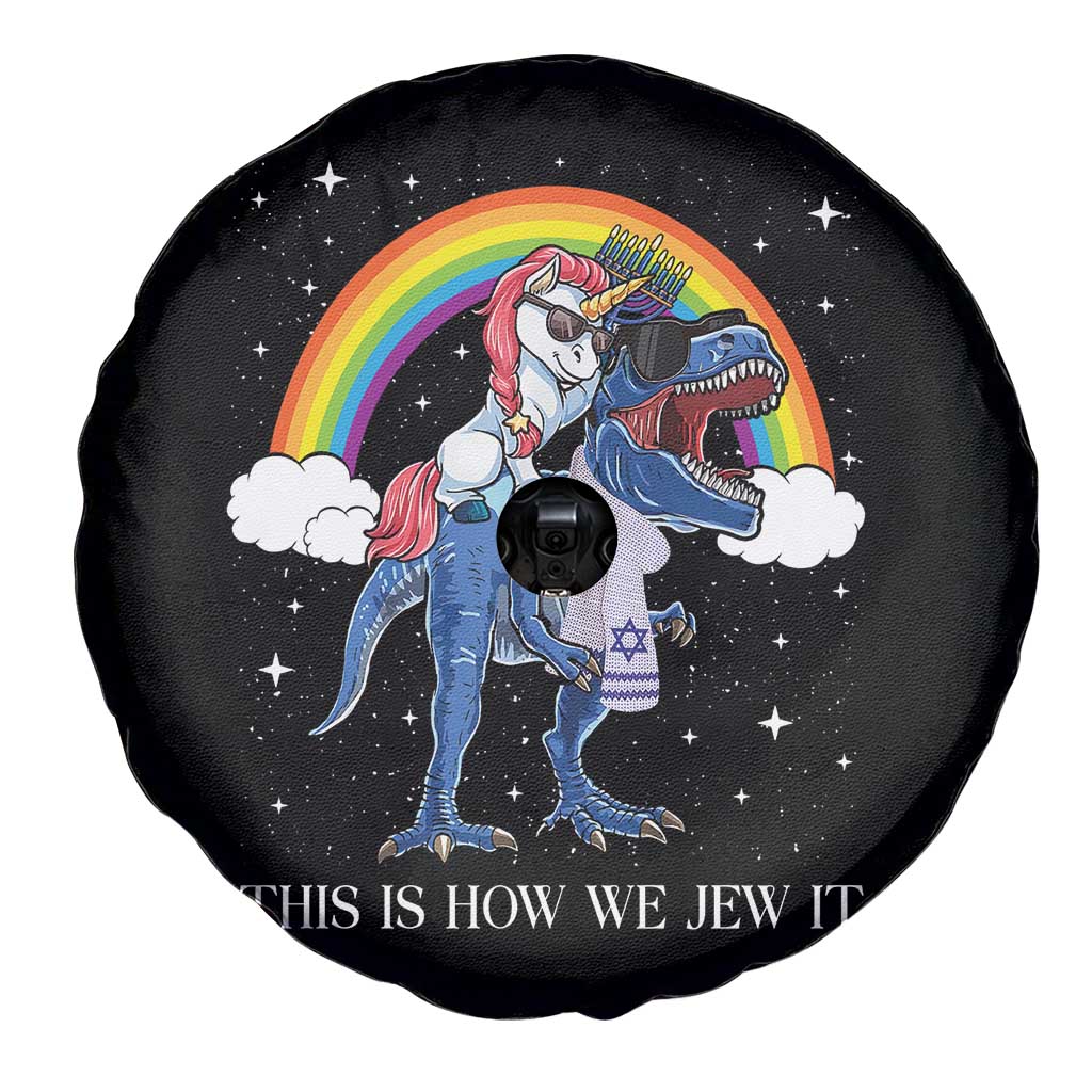 Funny Hanukkah Spare Tire Cover Jewnicorn This Is How We Jew It - Wonder Print Shop