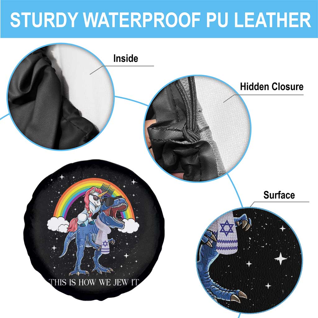 Funny Hanukkah Spare Tire Cover Jewnicorn This Is How We Jew It - Wonder Print Shop