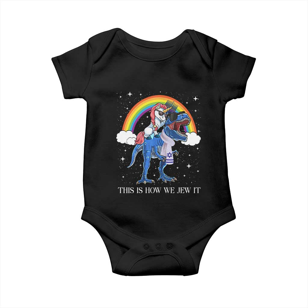 Funny Hanukkah Baby Onesie Jewnicorn This Is How We Jew It - Wonder Print Shop