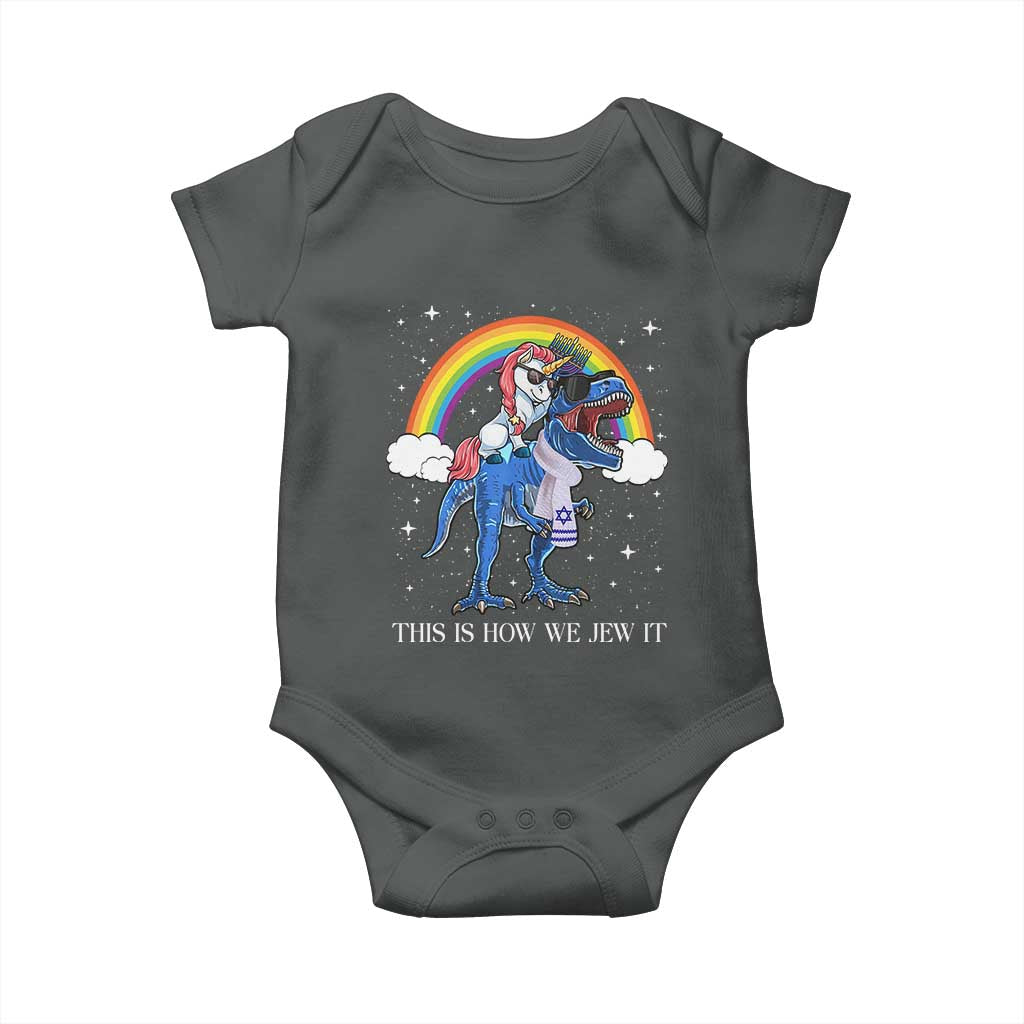 Funny Hanukkah Baby Onesie Jewnicorn This Is How We Jew It - Wonder Print Shop