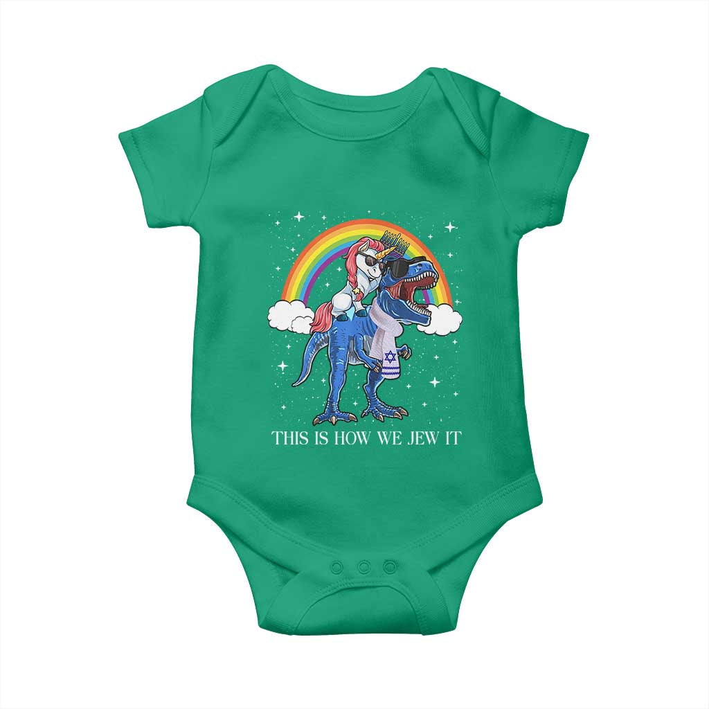 Funny Hanukkah Baby Onesie Jewnicorn This Is How We Jew It - Wonder Print Shop
