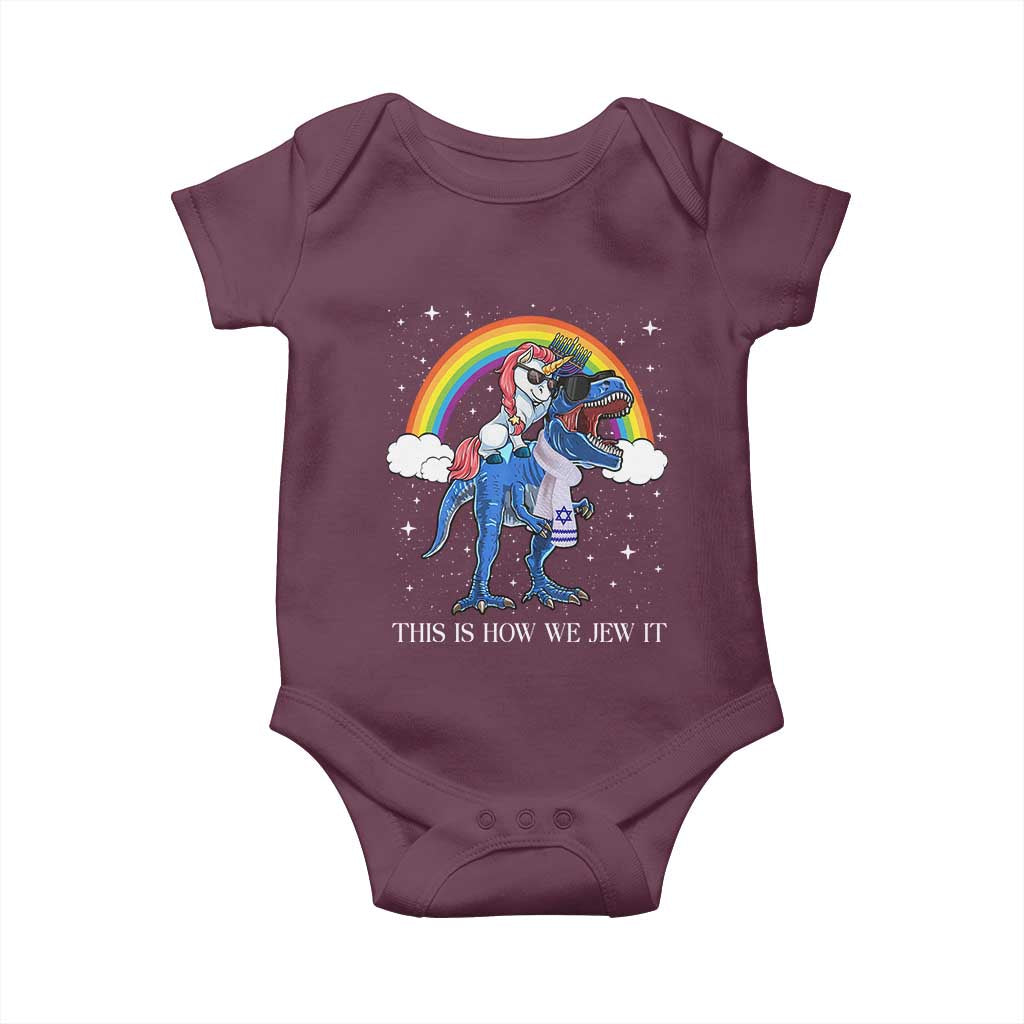 Funny Hanukkah Baby Onesie Jewnicorn This Is How We Jew It - Wonder Print Shop