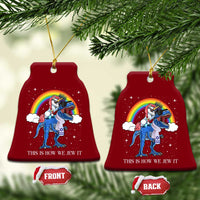 Funny Hanukkah Ceramic Ornament Jewnicorn This Is How We Jew It - Wonder Print Shop