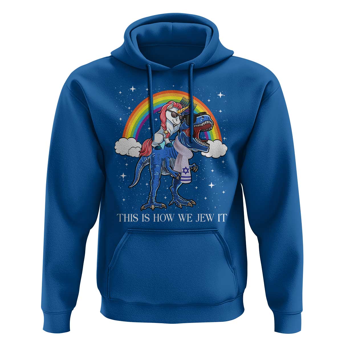 Funny Hanukkah Hoodie Jewnicorn This Is How We Jew It - Wonder Print Shop