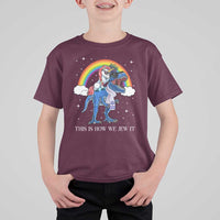 Funny Hanukkah T Shirt For Kid Jewnicorn This Is How We Jew It - Wonder Print Shop