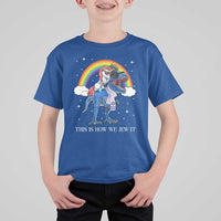Funny Hanukkah T Shirt For Kid Jewnicorn This Is How We Jew It - Wonder Print Shop