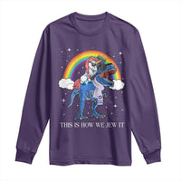 Funny Hanukkah Long Sleeve Shirt Jewnicorn This Is How We Jew It - Wonder Print Shop