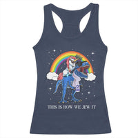 Funny Hanukkah Racerback Tank Top Jewnicorn This Is How We Jew It - Wonder Print Shop
