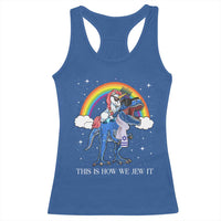 Funny Hanukkah Racerback Tank Top Jewnicorn This Is How We Jew It - Wonder Print Shop